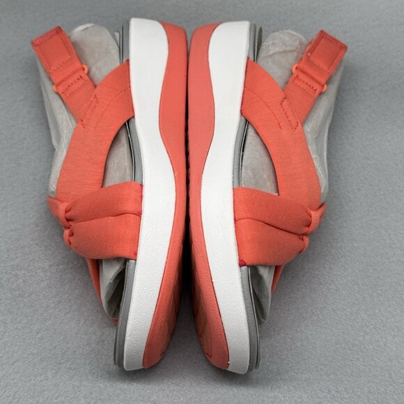 Womens Clarks Sandals Arla Belle Coral Cloudsteppers Wedge Slingback Sz 8.5M - Picture 4 of 10